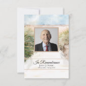 Carte De Remerciements Sympathie pour les funérailles de couleur d'eau de (Devant)