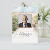 Carte De Remerciements Sympathie pour les funérailles de couleur d'eau de (Debout devant)