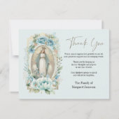 Carte De Remerciements Sympathie pour les funérailles de la Vierge Cathol (Devant)