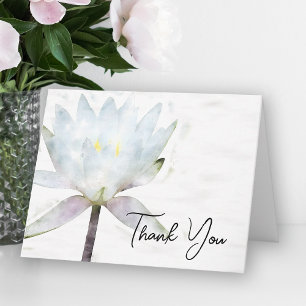 Carte De Remerciements Sympathie pour les funérailles de Lily d'eau blanc
