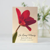 Carte De Remerciements Sympathie pour les funérailles du printemps de la (Debout devant)