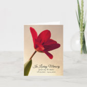 Carte De Remerciements Sympathie pour les funérailles du printemps de la (Devant)