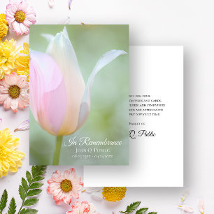 Carte De Remerciements Sympathie pour les funérailles du printemps Pastel
