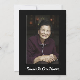 Carte De Remerciements Sympathy Bereavement Memorial Funeral Photo person