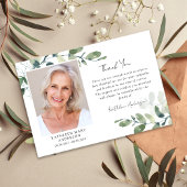 Carte De Remerciements Sympathy Eucalyptus Photo Funérailles