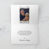 Carte De Remerciements Sympathy Memorial Croix religieuse Blanc Or (Intérieur)