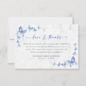 Carte De Remerciements Sympathy Papillons funéraires (Devant)