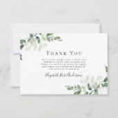 Carte De Remerciements Sympathy Photo Eucalyptus Funérailles (Devant)