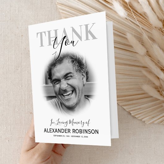 Carte De Remerciements Sympathy Photo Funeral