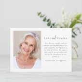 Carte De Remerciements Sympathy Photo Funeral (Debout devant)