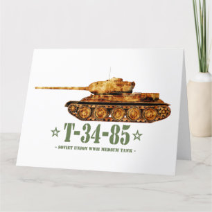 Carte De Remerciements T-34-85 Guerre mondiale Deux 2ÈME GUERRE MONDIALE