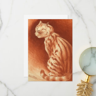 Carte De Remerciements Tabby Cat par Louis Wain
