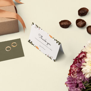 Carte De Remerciements Table mariage