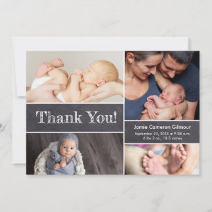 Carte De Remerciements Tableau de bord baby shower Photos modernes