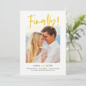 Carte De Remerciements Tableau Enfin COULEUR PERSONNALISÉE Enregistrer la (Debout devant)