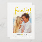 Carte De Remerciements Tableau Enfin COULEUR PERSONNALISÉE Enregistrer la (Devant / Derrière)