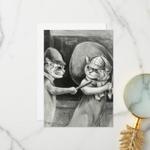 Carte De Remerciements Tabs Pawnbroker par Louis Wain