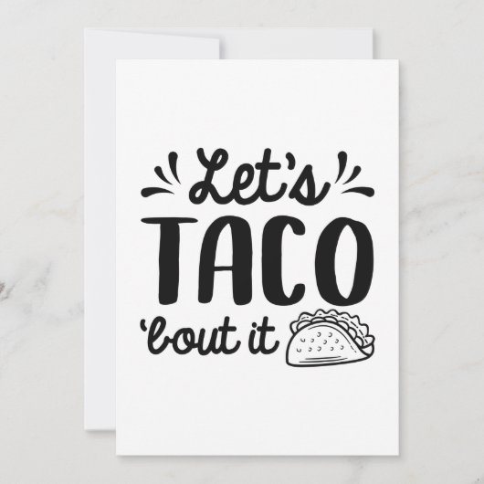 Carte De Remerciements Taco ‘Bout It (Devant)