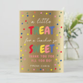 Carte De Remerciements Tag, Appréciation de l'enseignant (Debout devant)