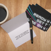 Carte De Remerciements Tag laser Neon fête d'anniversaire