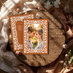 Carte De Remerciements Talavera terre cuite photo de mariage mexicain