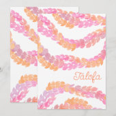 Carte De Remerciements Talofa (Devant / Derrière)