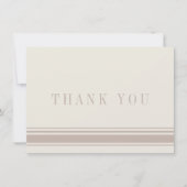 Carte de remerciements Tan Brown traditionnel (Devant)