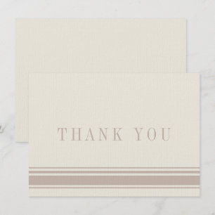 Carte de remerciements Tan Brown traditionnel