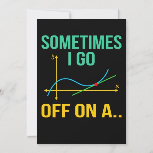 Carte De Remerciements Tangent Math Enseignant Mathématiques Mathématique (Devant)