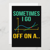 Carte De Remerciements Tangent Math Enseignant Mathématiques Mathématique (Devant / Derrière)