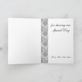 Carte De Remerciements Tangerine Black Paisley (Intérieur)