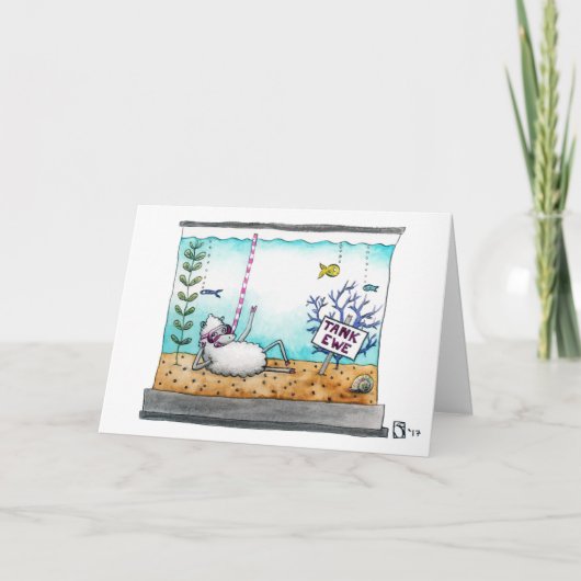 carte de remerciements "Tank Ewe" (Devant)