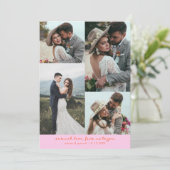 Carte De Remerciements Tant d'amour Élégante photo de mariage orange rose (Debout devant)
