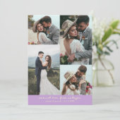 Carte De Remerciements Tant d'amour Élégante photo de mariage Wisteria (Debout devant)