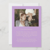 Carte De Remerciements Tant d'amour Élégante photo de mariage Wisteria (Dos)