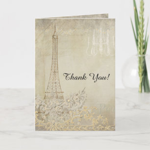 Carte De Remerciements Tant Remerciements Mariage Paris Ville de l'Amour