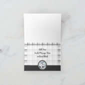 Carte de remerciements Tartan moderne de patinage  (Intérieur)