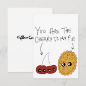 Carte De Remerciements Tarte aux cerises (Devant / Derrière)