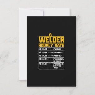 Carte De Remerciements Taux horaire mignon de souder Cadeau pour souder