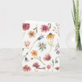 Carte de remerciements Tea Party fleur sauvage (Dos)