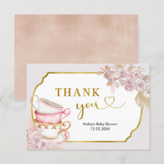Carte de remerciements Tea Party vintage