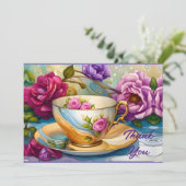Carte De Remerciements Tea Time - Tea Cup Art (Debout devant)