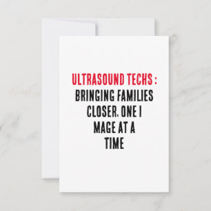 Carte De Remerciements Techniciens Ultrasound : Rapprocher les familles,