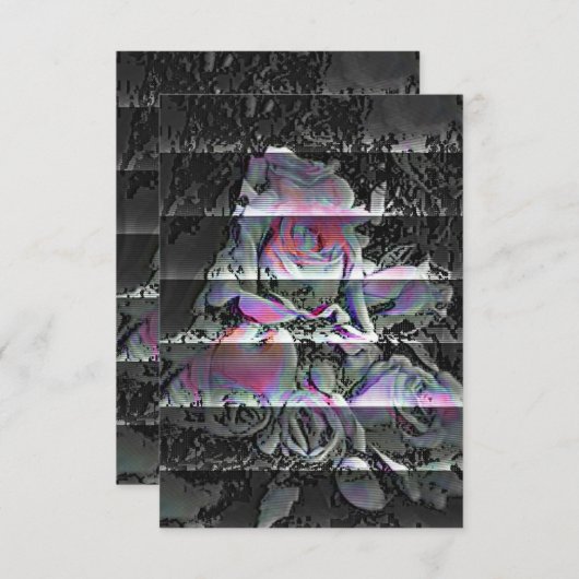 Carte De Remerciements Techno Bouquet (Devant / Derrière)