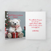 CARTE DE REMERCIEMENTS TEDDDDY BEAR GRANDSON CHRISTMAS CARD (Intérieur)