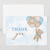 Carte De Remerciements Teddy Bear Baby (Devant / Derrière)