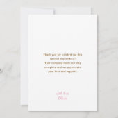 Carte De Remerciements Teddy Bear Baby Pink (Dos)