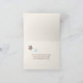 Carte De Remerciements Teddy Bear Baby shower Boy (Intérieur)