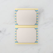 Carte De Remerciements Teddy Bear sur Scooter, Baby shower rayé (Intérieur)