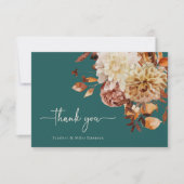 Carte De Remerciements Teinte bleue rustique (Devant)